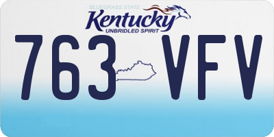 KY license plate 763VFV