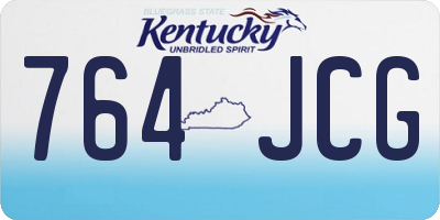 KY license plate 764JCG