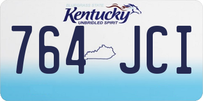 KY license plate 764JCI