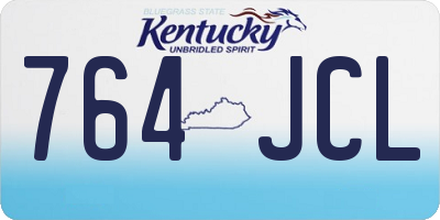 KY license plate 764JCL