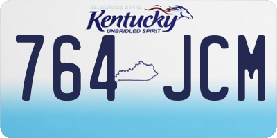 KY license plate 764JCM