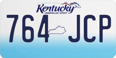 KY license plate 764JCP