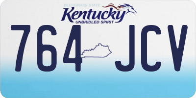 KY license plate 764JCV