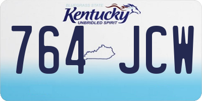 KY license plate 764JCW