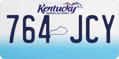 KY license plate 764JCY