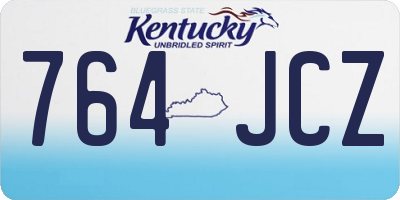 KY license plate 764JCZ