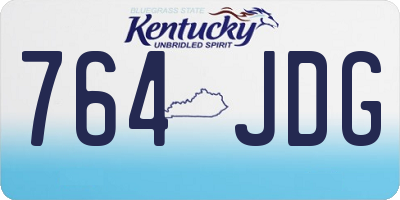 KY license plate 764JDG