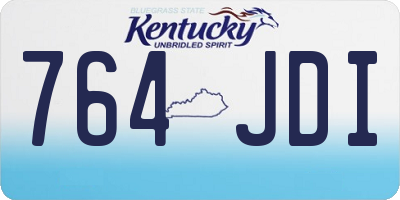 KY license plate 764JDI