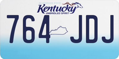 KY license plate 764JDJ