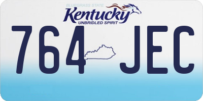 KY license plate 764JEC