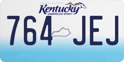 KY license plate 764JEJ