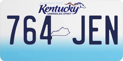 KY license plate 764JEN