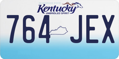 KY license plate 764JEX