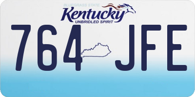 KY license plate 764JFE