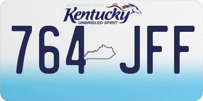 KY license plate 764JFF