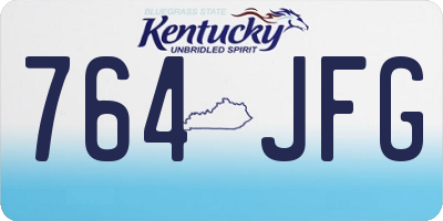 KY license plate 764JFG