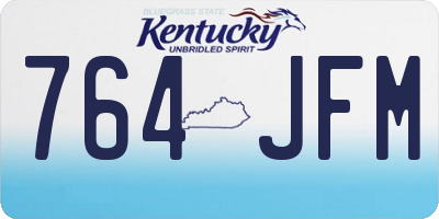 KY license plate 764JFM