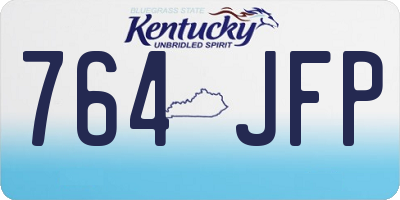 KY license plate 764JFP