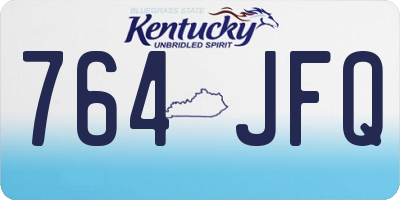 KY license plate 764JFQ