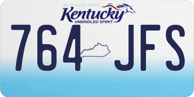 KY license plate 764JFS