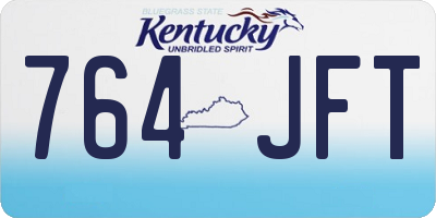 KY license plate 764JFT
