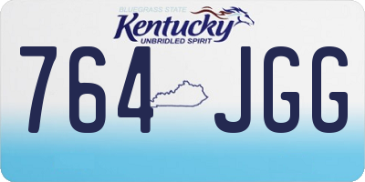 KY license plate 764JGG