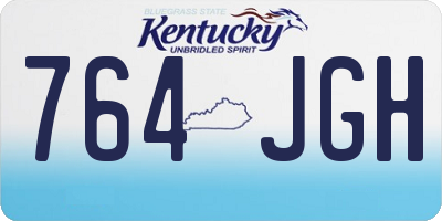 KY license plate 764JGH