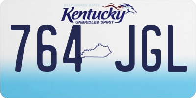 KY license plate 764JGL