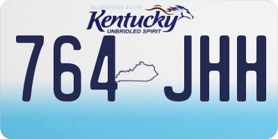 KY license plate 764JHH