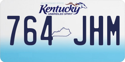 KY license plate 764JHM