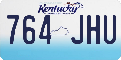 KY license plate 764JHU