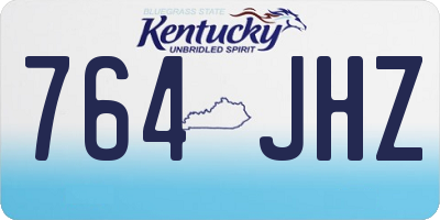 KY license plate 764JHZ