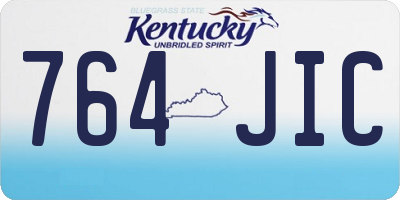 KY license plate 764JIC