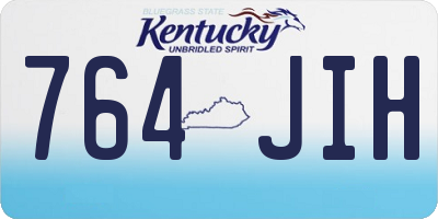KY license plate 764JIH