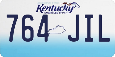 KY license plate 764JIL