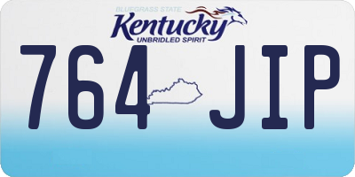 KY license plate 764JIP