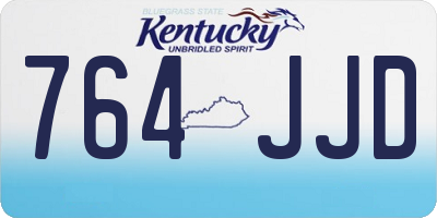 KY license plate 764JJD