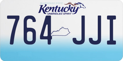 KY license plate 764JJI