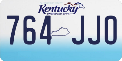 KY license plate 764JJO