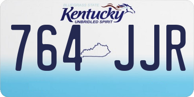 KY license plate 764JJR