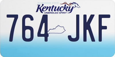 KY license plate 764JKF