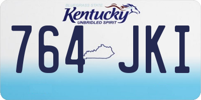 KY license plate 764JKI