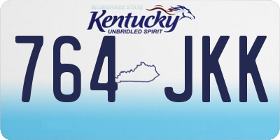 KY license plate 764JKK