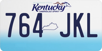 KY license plate 764JKL