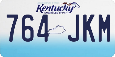 KY license plate 764JKM
