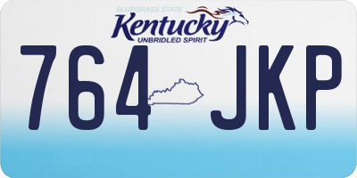 KY license plate 764JKP