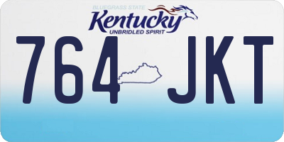 KY license plate 764JKT