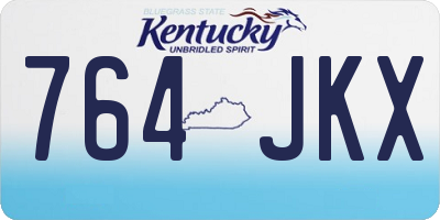 KY license plate 764JKX