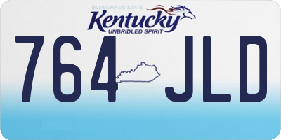 KY license plate 764JLD