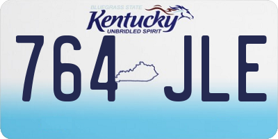 KY license plate 764JLE